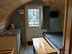 Inside of Glamping Deluxe Pod Inside of Glamping Deluxe Pod
